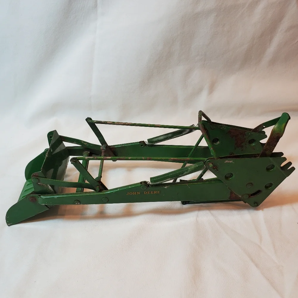 John Deere Vintage 1960's Front End Loader Bucket Toy Made in USA
